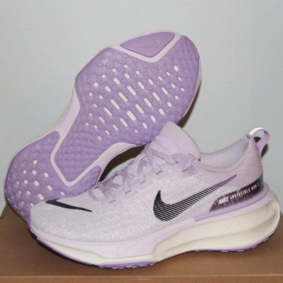 Nike ZoomX Invincible Run 3 Flyknit Running Shoes Womens 9 9.5 10 Barely Grape - Picture 1 of 7